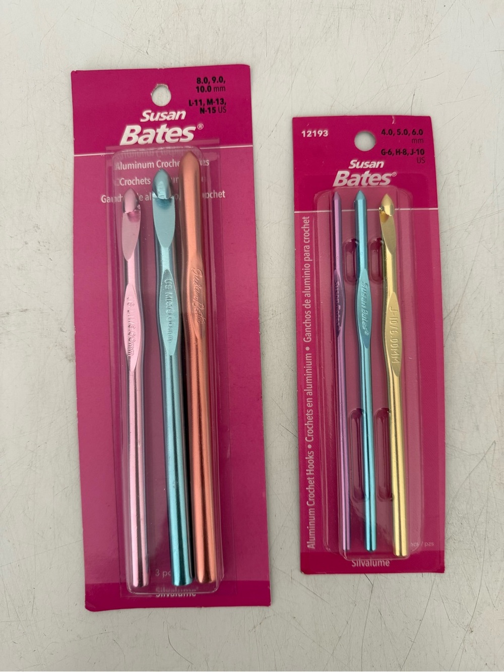 Susan Bates Silvalume Aluminum Crochet Hook Sets